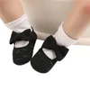 First Walkers Infant Toddler Baby Girl Crib Shoes Anti-Slip Soft Sole Heart Print Flats Cute Bow Retro Spring Autumn Prewalkers