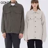 GONTHWID Hip Hop Denim Jacket Streetwear Mens Vintage Painting Ripped Jean Coats Harajuku Autumn Cotton Jackets Green Khaki 211126
