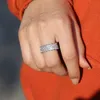 2021 personnalité de la mode rétro argent double drainage goutte en forme de zircon bague d'amour hommes et femmes bague de mariage de qualité supérieure fabricant de cadeaux de fête en gros