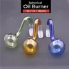 Gebogene gebogene Glasölbrennerpfeife Rauchschüssel Bubbler 10mm 14mm 18mm männlich weiblich 30mm Down Stem Bowls Slide für Shisha Bong Großhandelspreis