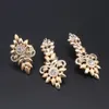 Dubai Guldfärg Kristall Smycken Ange Märke Nigeriansk Bröllop Kvinna Tillbehör Afrikanska Pärlor Bridal Jewellry Sets