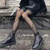 Fashion Socks Kvinnor Sexig Svart Fashional Fishnet Tights PantyHose Mesh Stocking Transparent Net Holes Pattern Sock Hosiery