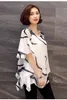 Short Sleeved Chiffon Shirt Woman Casual Fat MM Summer Baggy XL Print Female Coat Blouse over Size 60A 30 210508