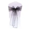 25 stücke Organza Stuhl Sash Bogen für Hochzeit Party Cover Bankett Babyparty Weihnachten Dekoration Sheer Organzas Stoffversorgung WLL679