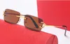Óculos de sol esportivos New France para homens, moda ambiental, homem, mulheres, vidro, sem aro, retro, vintage, óculos de ouro, armação, óculos de chifre de búfalo, com caixa