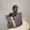 Bolso de mano de otoño e invierno, bolso de hombro a la moda para mujer, chaqueta acolchada de algodón de gran capacidad