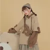 Harajuku esthétique ours anime sweat à capuche femmes coréen kawaii ras du cou à manches longues surdimensionné streetwear kpop automne hiver vêtements hauts 210809