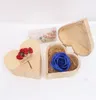 Деревянная коробка мыло мыло роза цветок в день Святого Валентина подарок для проницательности свадебного букета дома украшения дома холдинг искусственные розовые цветы