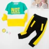 LZH 2021 lazer roupas esportivas para recém-nascidos meninos bebê meninas conjuntos de moda costura 2 pcs terno para crianças traje 0-3y roupa de bebê g1023