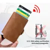 Men's Smart Wallet RFID Blocking Metal Business ID Credit Card Holder Thin Aluminum Card Case Mini Cardholder Thin Wallet for257B