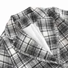 Automne Femmes Plaid Blazers Manteaux De Laine À Manches Longues Caché Poitrine Poches Femme Casual OL Blazer Survêtement Vêtements 210513