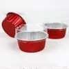 Disposable Cups & Straws 100pcs Net Red Aluminum Foil Round Baking Cake Box Fruit Packaging Boxes Party Favor Dessert Cup With Lid