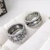 Ring Sterling Silver Retro Trend Couple Jewelry Pair Men and Women Engagement Wedding Commemorative Party Gift203e