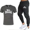 2020 Men's Sets T Shirts pants Two Pieces Sets Casual Tracksuit Men/Women New Fashion printing suits sportwear Gyms trousers X0909