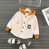 Boy Girl Light Wool Core Giacche bambini Cappotto Bambini Splice Capispalla Abbigliamento Primavera Autunno Abbigliamento sportivo con cappuccio per 1-6T 211204