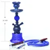 Hookah Shisha Bong Smoking Water Pipe Set Cool Arab Stem Hookahs Glass Vase 4 colors One Hose Oil Rigs 2 Styles Tool Accessories