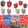 Whole 800pcs lot 2021 Christmas holiday Dog Apparel Puppy Pet bandanas Collar scarf Bow tie Cotton Most Fashionable LS092 mixe231w
