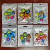 Çapı 7.7 cm Renkli Duyusal Fidget Itme Kabarcık Kurulu Oyuncaklar Basit Dimple Fidgets Parmak Oyunu Oyunu Anti Stres Spinner