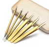 6 stks / set Acne Remover Needles Blackhead Removal Pimple Comedone Extractor Set Gezicht Skin Care Cleaner Removal