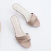 Été pantoufles femmes chaussures en cuir véritable naturel mince talons hauts vache bout ouvert diapositives dame sandales 34-39 210517