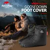 Naturehike outdoor men women white goose shoes waterproof indoor winter warm foot cover down gloves