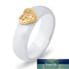 Nova moda anel de noivado de cristal anéis de abelha para mulheres preto e branco design de casamento de cerâmica ouro jóias presentes acessórios de fábrica preço de design de especialista