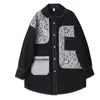 Corea Chic Collare Peter Pan Abbigliamento donna Camicetta nera Taglie forti Donna Blusas Design cuciture Primavera W621 210510