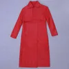 Trench-Coat rouge Printemps Femmes Cuir Long Loose S Femme Veste Femme Streetwear 210515