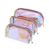 Makeup Case TPU Glänsande kosmetiska väskor Transparent Pouch Ladies Jelly Bag Portable Make Up Organizer Box Cases