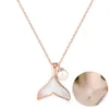 Zomer vakantie shell vis staart hanger vrouwen zeemeermin ketting met parel roestvrij staal dames sleutelbeen ketting sieraden cadeau