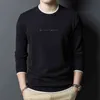 Fashion Brand Designer Knit Pullover Maglione Uomo Crew Lettera Stampato Slim Fit Autunno Inverno Navy Casual Jumper Abbigliamento uomo 211221