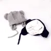 1pcs Beanies Baby Winter Hat Soft Wool Knitted Warm Earflap Cap Solid Color Toddler Girls Boys Cute Birthday Gift Outdoor Hats