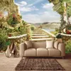 Wallpapers European Style Garden Landscape Mural Wallpaper 3D Nature Scenery Wall Painting Living Room TV Bedroom Background Papers