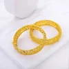 2 Pçs / lote pulseira de ouro Pulseiras para mulheres Acessórios Bride Wedding Bracelets Indiano / Etiópia / França / Africana / Dubai Jóias My42 Q0717