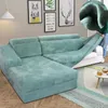 Velvet Plush L Shaped Sofa Cover for Living Room Elastic Furniture Couch Slipcover Chaise Longue Corner Sofa Cover Stretch 2103174402417