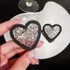 Dangle ljuskrona akryl kristall pärlor hjärta örhängen för kvinnor svart färg transparent kärlek trendig örhänge koreanska geometriska