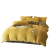 Set di biancheria da letto Luxury Plush Warm Fleece Girl King Twin Set Velluto di visone per la casa Copripiumino Lenzuolo Federa