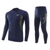 Roupa de yoga inverno conjunto de roupa interior térmica homens tático longo johns compressão roupas de fitness qualidade superior calças esportivas roupas 9646002