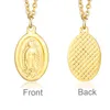 성모 마리아 목걸이 여성 펜던트 Virgen de Gold Color Guadalupe 카톨릭 선물의 저희 레이디