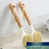 Nouveau manche long en bois casserole casserole brosse plat bol lavage brosse de nettoyage pratique suspendu huile antiadhésive cuisine brosse de nettoyage chaud prix usine conception experte qualité