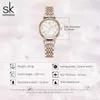 Shengke Märke Luxury Armband Women Watch Rosegold Armbandsur Gift för Original Design Reloj Mujer 210616