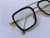 fashion design mannelijke optische bril 006 vierkante K gouden frame eenvoudige stijl transparante brillen topkwaliteit heldere lens208S