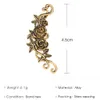 アンティークゴールドシルバー彫刻バラの花の耳のカフクリップ女性のためのイヤリング