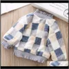 Clothing Baby Maternity Drop Delivery 2021 High Quality 15Y Girls Sweater For Children Clothes Winter Baby Kids Plaid Sweaters Plus Veet Prin