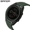 Mode Hommes Montre Électronique Casual Hommes LED Date Numérique Sport Militaire En Caoutchouc Montre À Quartz Alarme Étanche relogio masculino X0524