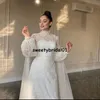 Robe de Mariee Sexy 2022 Ближнего Востока Свадебное платье с деформацией Длинные рукава Винтажные кружевные свадебные платья для женщин Vestido Gotico