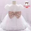 Baby kleding meisjes feestjurk bloem meisjes prinses kleding kinderen kostuum elegante pluizige jurken eerste communie doopte vestido G1129