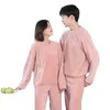 Dicke warme Pyjamas für Paare Set Coral Fleece Homewear Winter Lounge Herrenbekleidung weiche lose Pyjamas Frauen Home Kleidung Anzug 211110