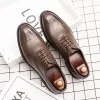 Designer Sewing Thread Sapatos de Casamento para Homens Preto Plana Homem Vestido Formal Prom Business Calçado Tamanho Grande: US6.5-US13