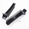 大型の理髪セクションクランプ櫛プラスチックヘアピンクランプDIYサロン切断染料のスタイリングツール1個のPC 1 OPPバッグパッキング50ピース